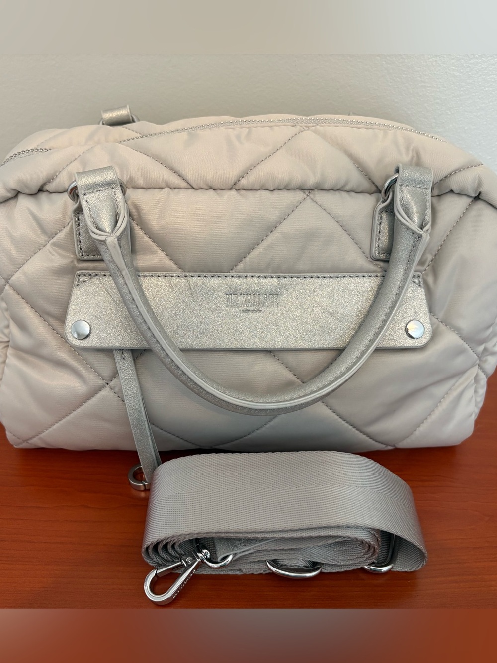 MZ Wallace Madison Quilted Satchel in Frost